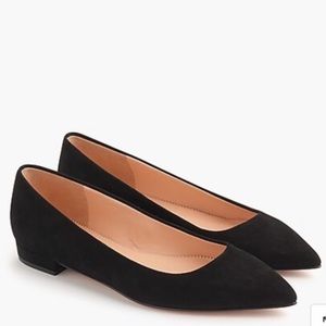 ⭐️ Like New ⭐️ J. Crew Black Pointy Toe Suede Flat